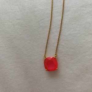 Kate Spade hot pink pendant necklace